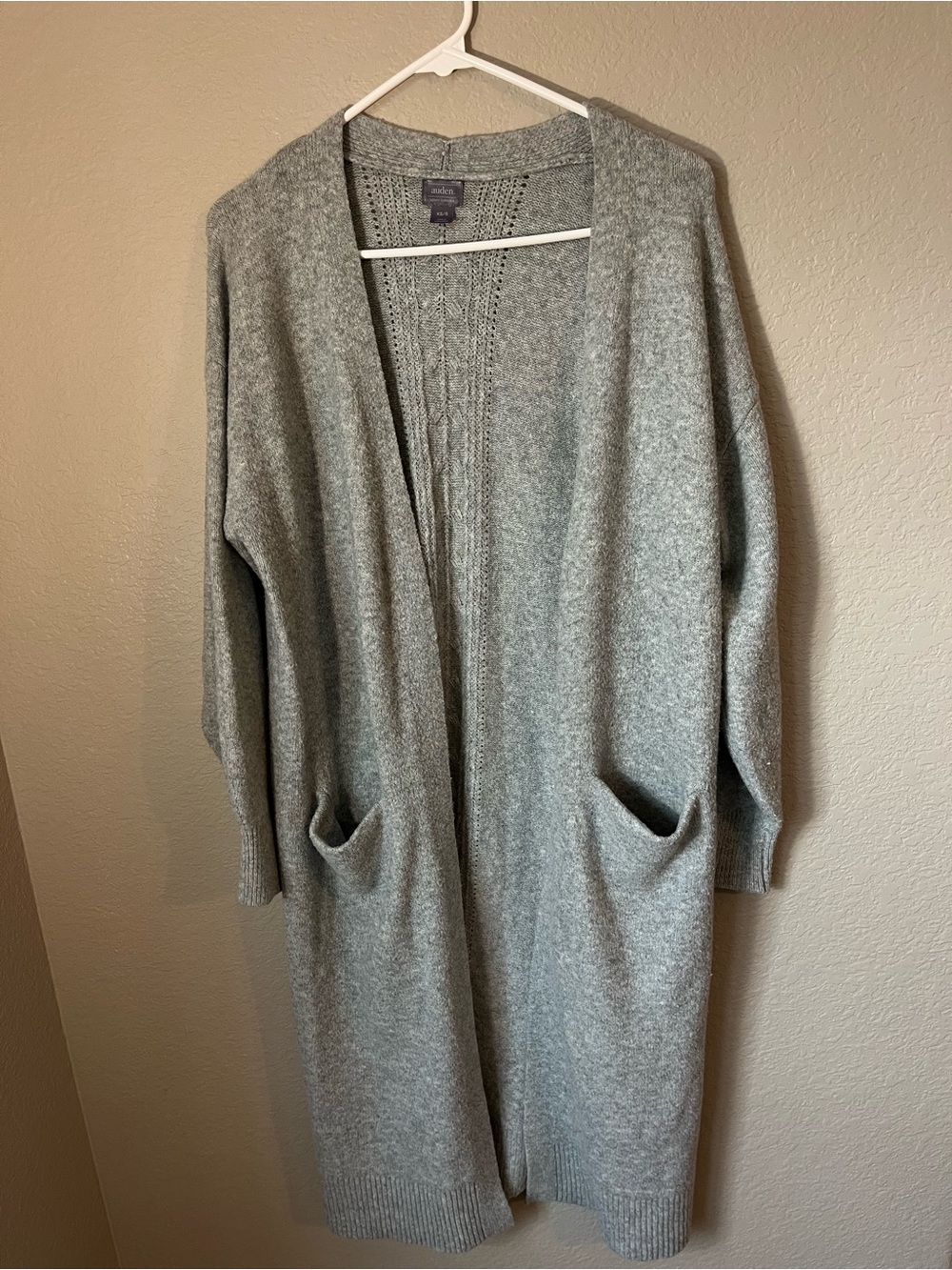 Auden Luxury Collection Longline Duster Cardigan Gray XS/S Cozy Oversized Fall